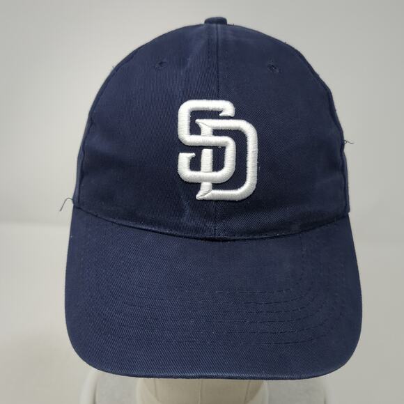 SD Strapback Baseball Cap Blue One Size Adjustable Embroidered Cotton BWM Global - Picture 2 of 10
